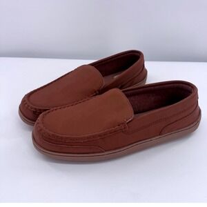 MySlippers Leather Moccasin Loafers Mens 13 Brown 74462-07 Excellent Slip On